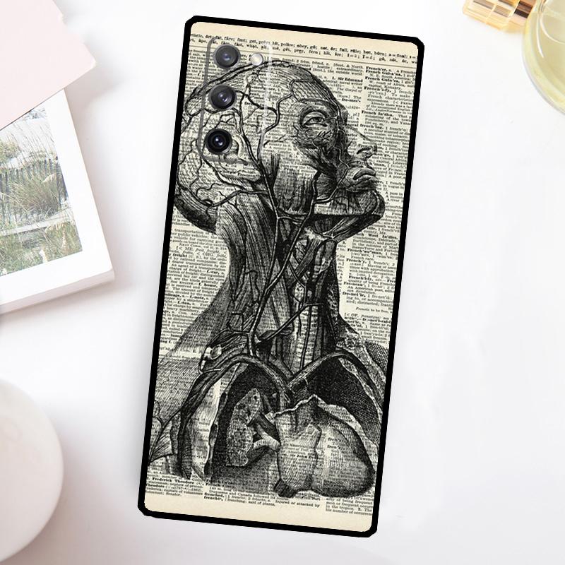 Medizinische menschliche Anatomie Hülle Für Samsung Galaxy S23 Ultra S22 Plus S20 S21 FE S8 S9 S10 Note 10 20 S24 Ultra Hülle