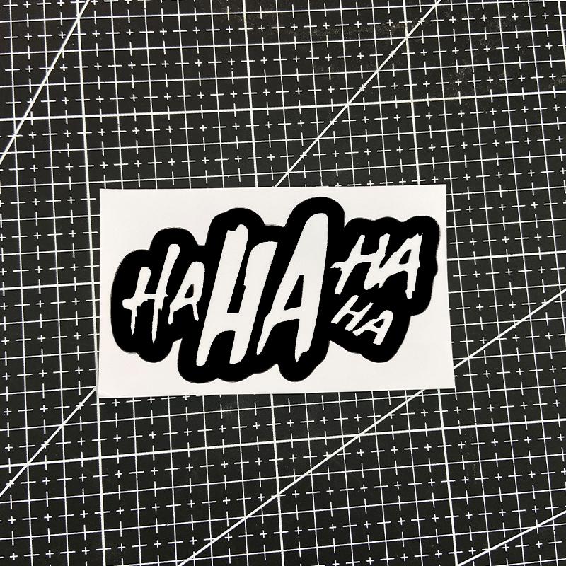 1PC HAHA Motorcycle Stickers Waterproof for DIY Motorbike Fuel Tank Helmet Front Fairing Fork Road Bike Universal Vinyl Decals