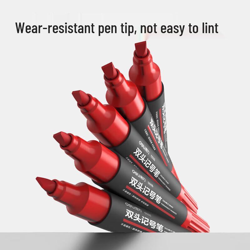 Deli S555 Double-Tip Marker Pen