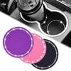 Car Water Cup Pad Holders Non-slip Diamond Rhinestone Rubber Mat for Bottle Holder Coaster Auto Interior Anti-skid Cup Holders