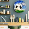Sky Grass Football Clock Living Room Home Decor Large Round Wall Clock Mute Quartz Table Clock Bedroom Decoration Wall WatG6A9Q7