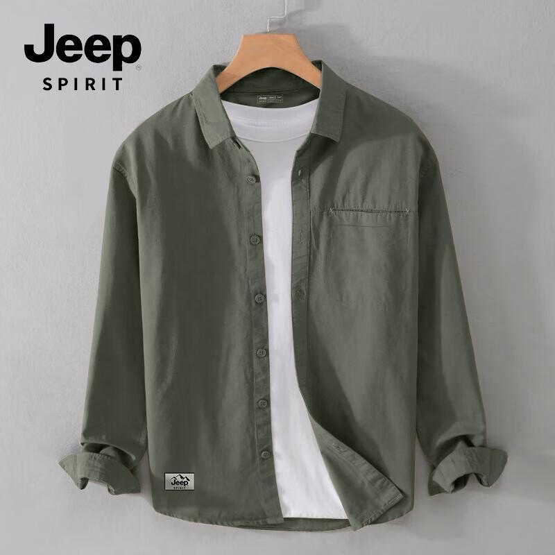Мужская американская повседневная рубашка-куртка JEEP SPIRIT с длинным рукавом 3XL