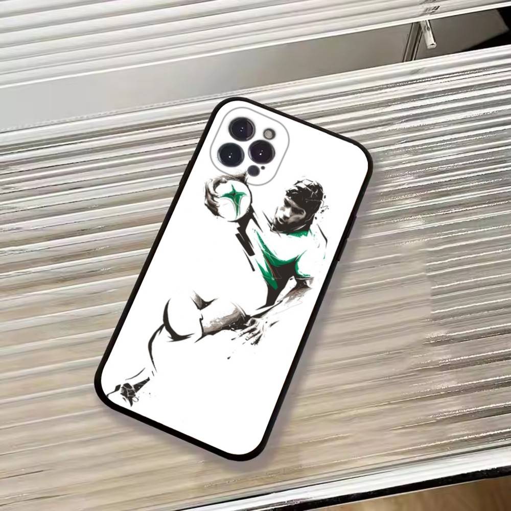 Abstract figure Soccer Support Phone Case For iPhone 17, 16,15,14,13,12,11 Plus,Pro Max, Others Soft Black Cover
