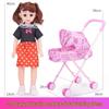 Set Passeggino per Bambole e Giocattoli Transfrontaliero per Bambine - Regalo di Compleanno Perfetto