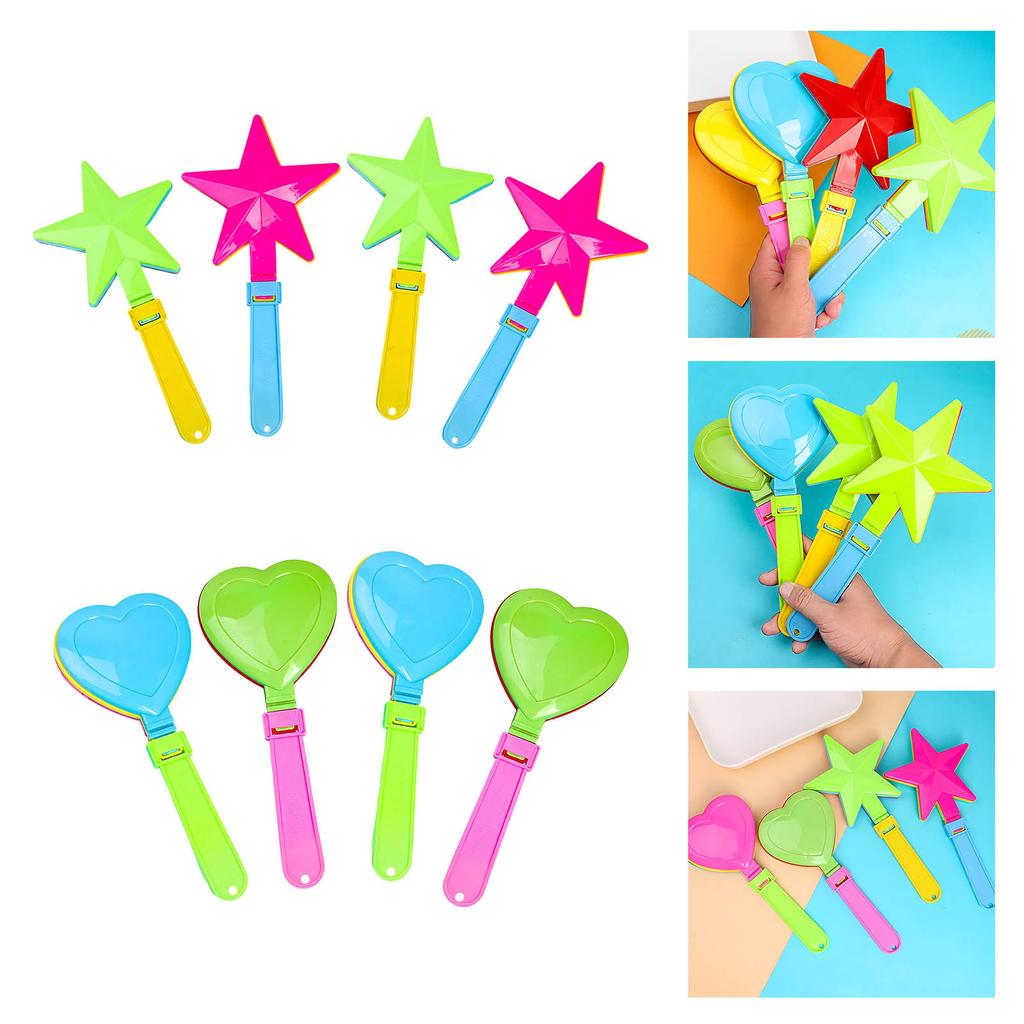 Pack Of 4 Portable Hand Clappers For Sports Events Parties Cheering With Loud Noise Eco Friendly Recycled PP Material