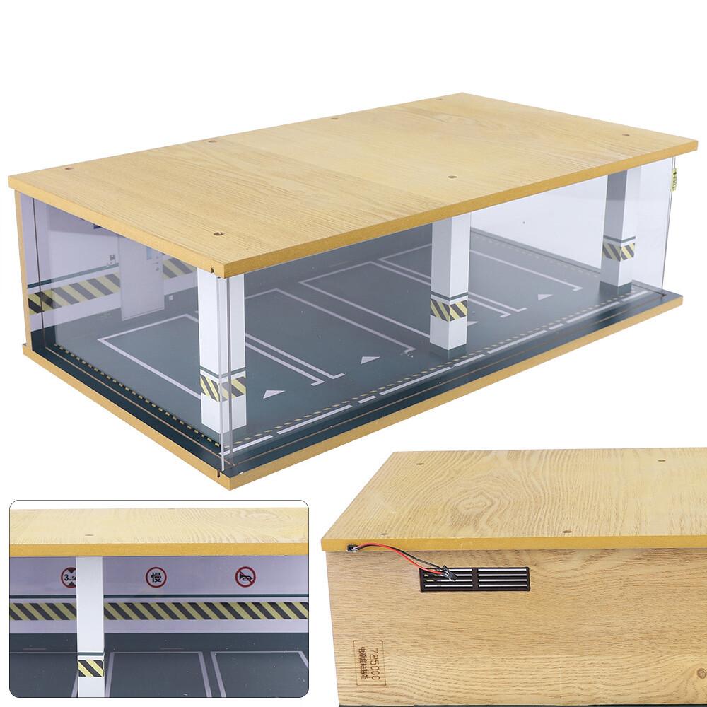 

1/24 Scale Modular Garage with 4 Parking Spaces, Diorama Scene for Model Display, Realistic Building & Landscape Accessories