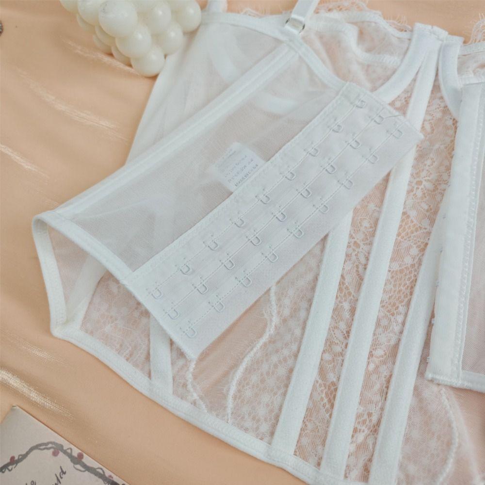 Hollow Lace Corset Transparent Crop Tops Elegant Lace Camisole Spring Summer
