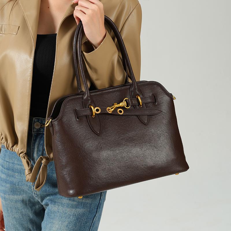Woman Fashiable casual crossbody bag Women's large capacity genuine leather handbag retro luxury designer genuine shoulder bag