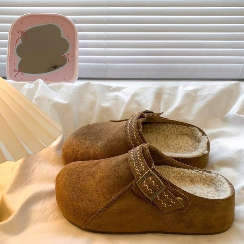 Baotou Dabiao Plus Woolen Women's Shoes - New Style Big-Toe Thick-Soled Slippers