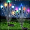 6/8/10 LED Solar Gartenleuchten Powered Firefly Lichter Outdoor Wasserdicht Lebendige Gartenleuchten für Terrasse Weg Dekoration,Warm
