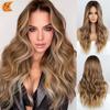 European and American Chemical Fiber Medium Gradient High Temperature Silk Long Curl Wig