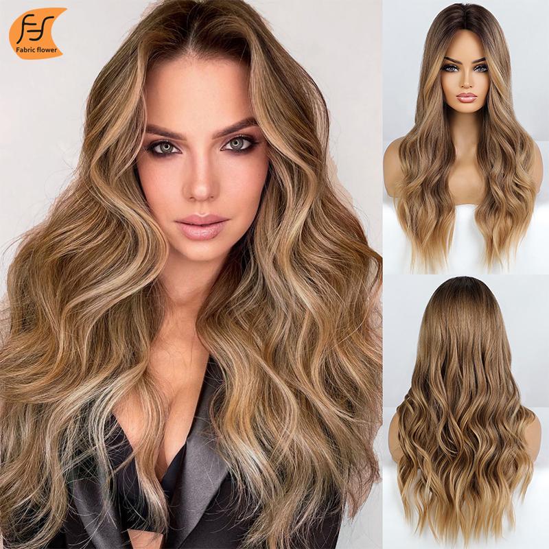 

Европейский и американский парик из химического волокна со средним градиентом и высокой температурой, шелковый парик с длинными кудрями