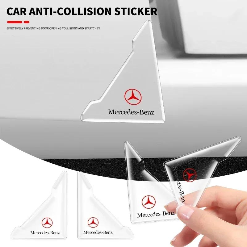 2Pcs Car Door Corner Protective Cover Anti-collision Stickers For Mercedes Benz A C E Class GLE GLB GLC W205 W212 W213 X253