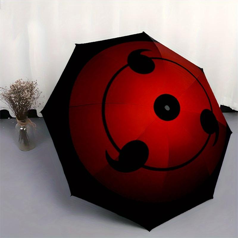 Red Circle Symbol Button - Unique Design for Any OccasionUmbrella, Portable 3-Fold Compact Umbrella for Men & Women Gift
