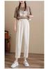 Women's High Waist Slimming Elastic Casual Pants - Nine-Tenths Length with a Versatile Drape