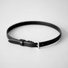 COLIZET Italian Leather Square Buckle Belt (Black)
