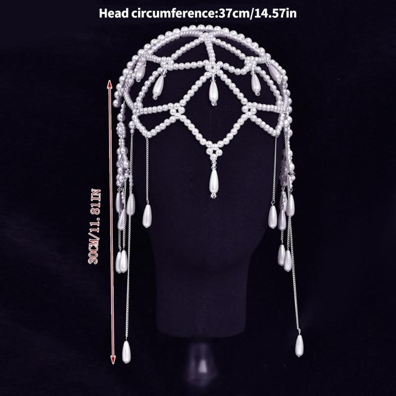 Fashion Pearls Tassels Hair Accessory with Comfortable Wear Suitable for Long Hours Wear in Office and Social Settings