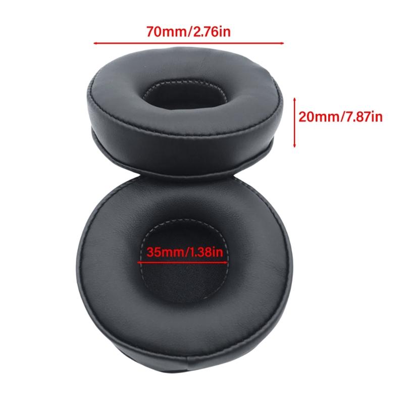Ear Cushions High Density Memory Foam Earpads 70mm Comfortable Fit for Headphones For Long Listening Wear