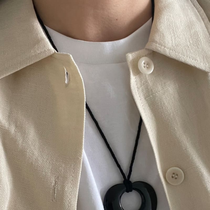 OUI SAY YES! Gemstone Big Heart Necklace_NC291