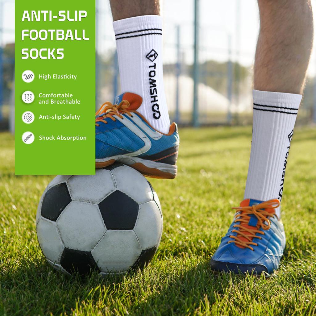 Football Socks for Men and Women Anti-Slip Grip Comfortable for Hiking Running Basketball