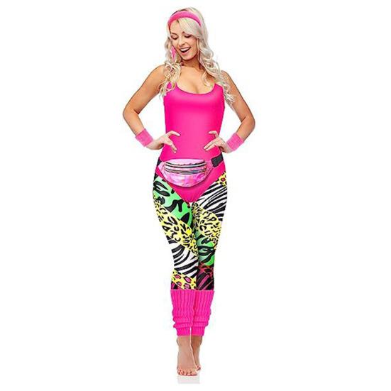 Costume Marathon Rétro 118 FAIRY TRENDZ - Ensemble Complet (gilet, Short, Chaussettes, Perruque, Bracelet)