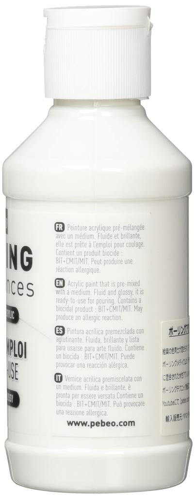 Pebeo Acrylic Paint with Polling Medium 118ml Titanium White 23