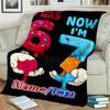 1PC Custom Name Happy Birthday Celebration Flannel Blanket Versatile,all-season Throw Suitable for the Living Room,bedroom,camping,travel,and Gift
