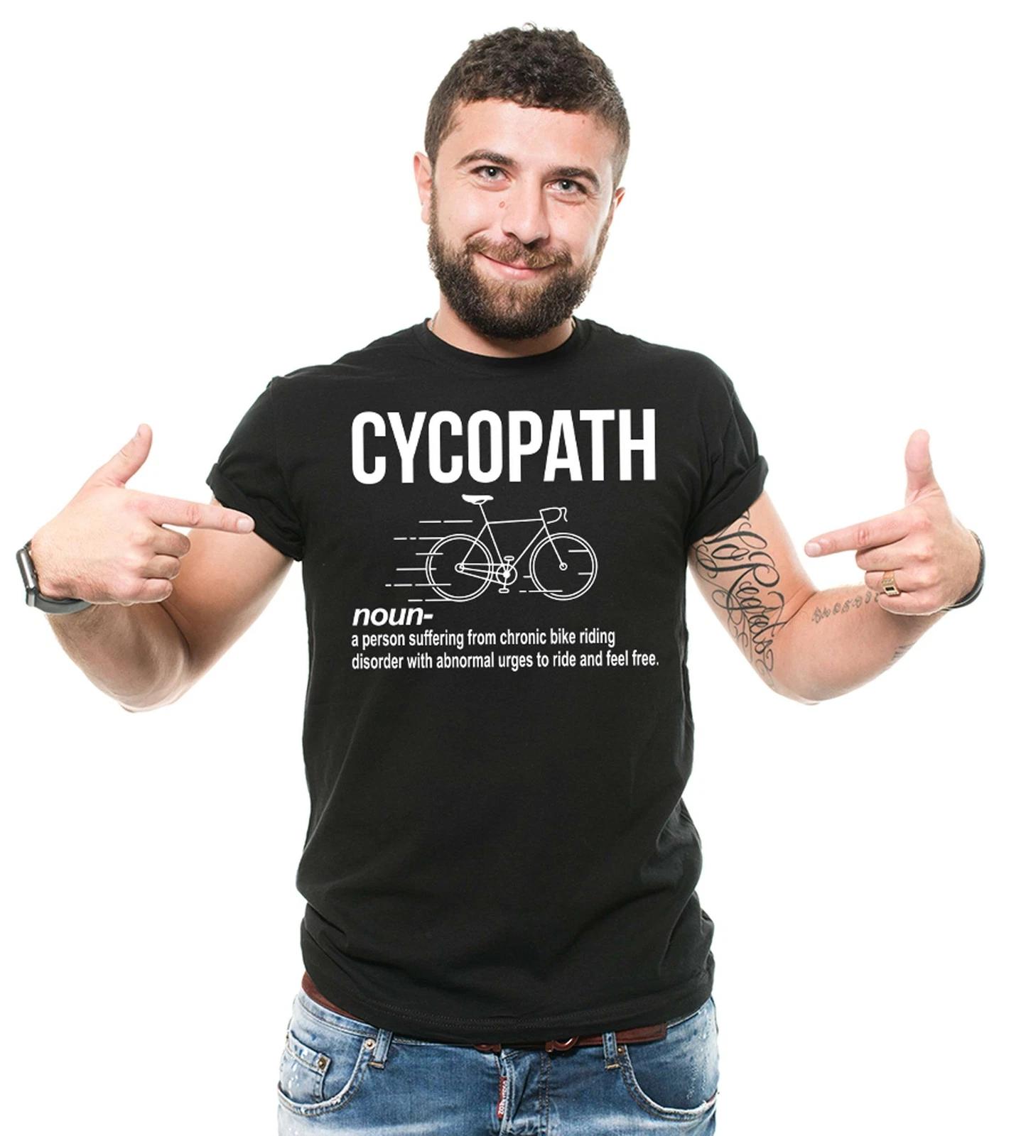 Mens Cycopath Definition Shirt Funny Bike Bicycle Shirts Biker Gifts Rider Shirt 4XL