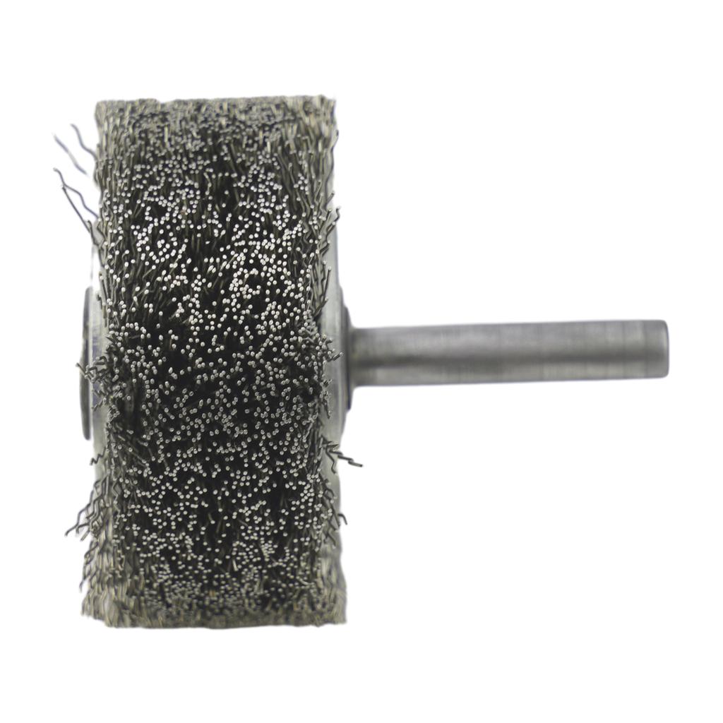 Efficient Stainless Steel Wire Wheel Brush, 2 Diameter, Ensures Effective Metal Cleaning & Deburring, 6mm Shank