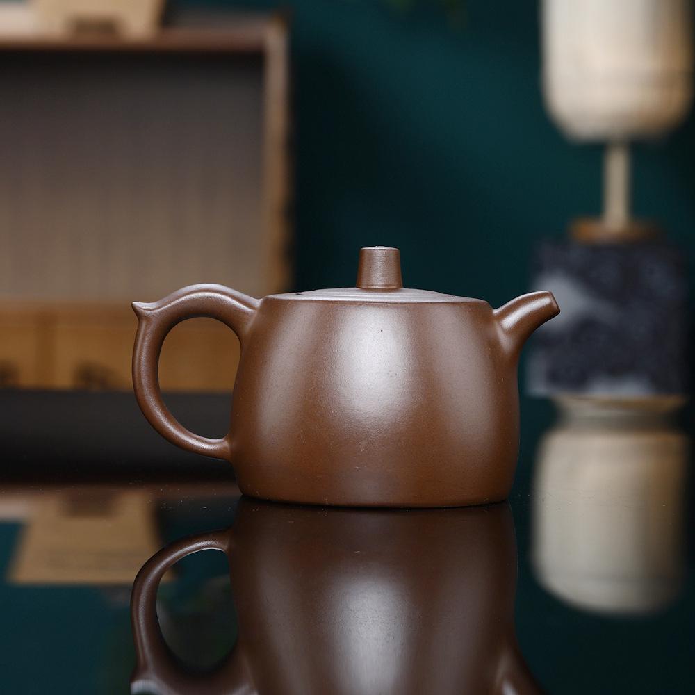 Purple Clay Teapot with Ball Hole Design - Cultivable Zisha Tea Ware Ornament