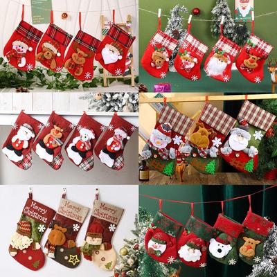 Weihnachtsbaum Strumpf Ornament: Kleiner Geschenk- & Süßigkeitenbeutel Anhänger