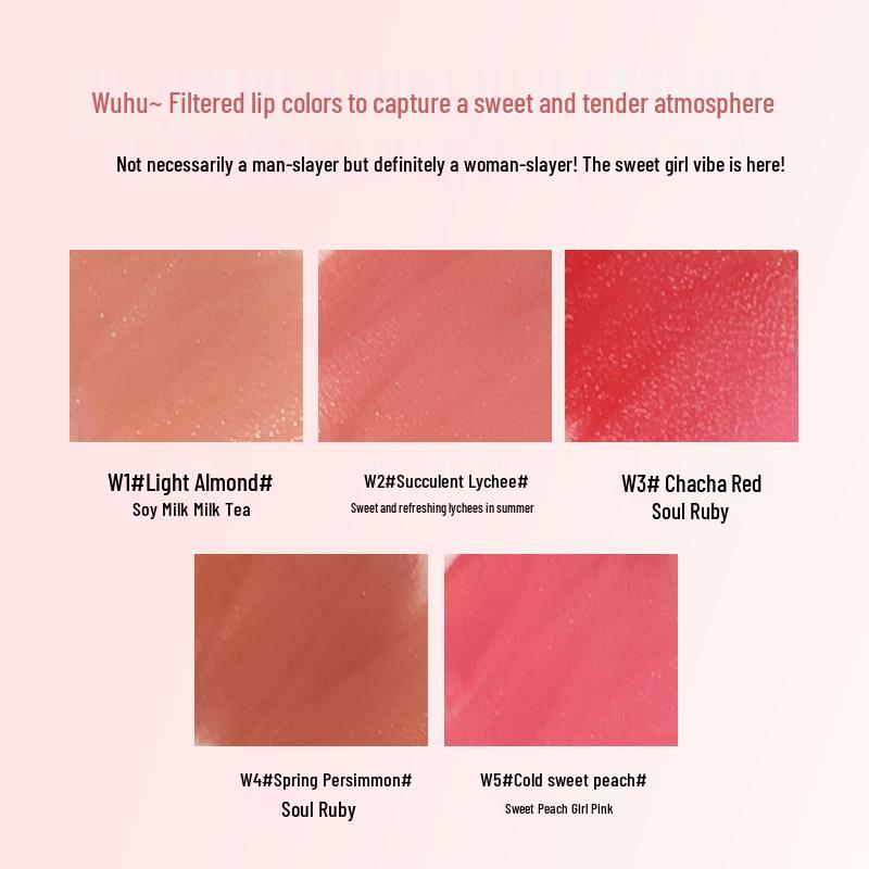 XIXI Heart To Heart Pink Mist Lip Glaze: Sweet Girl Brightens Skin, Faux Natural Look, Enhances Complexion.