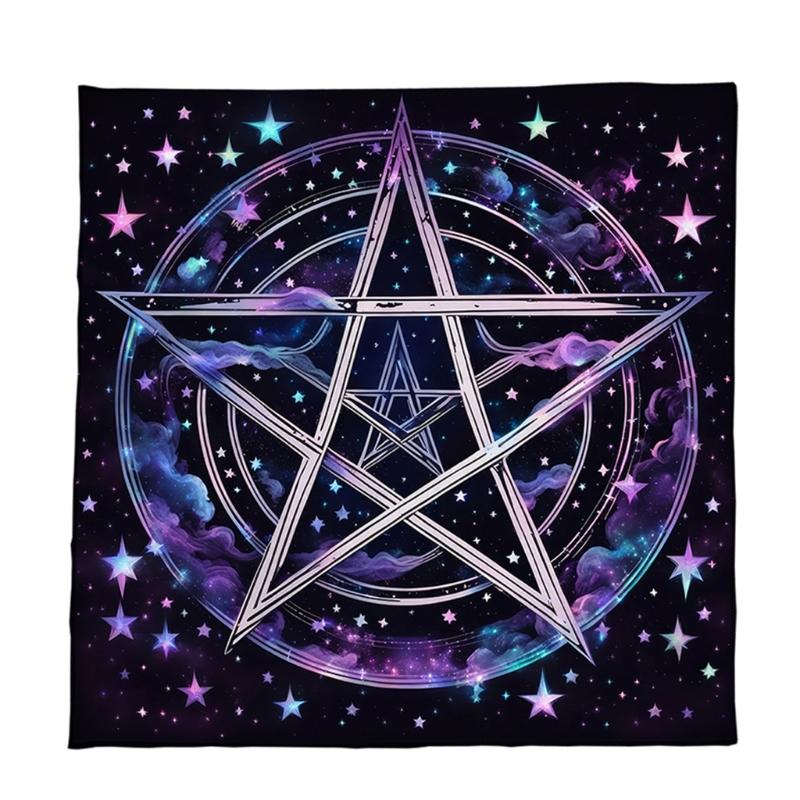 Star Circle Pattern Astrology Tablecloth Tarots Divinations Tablecloth Altars Cloth Divinations Board Game Accessory