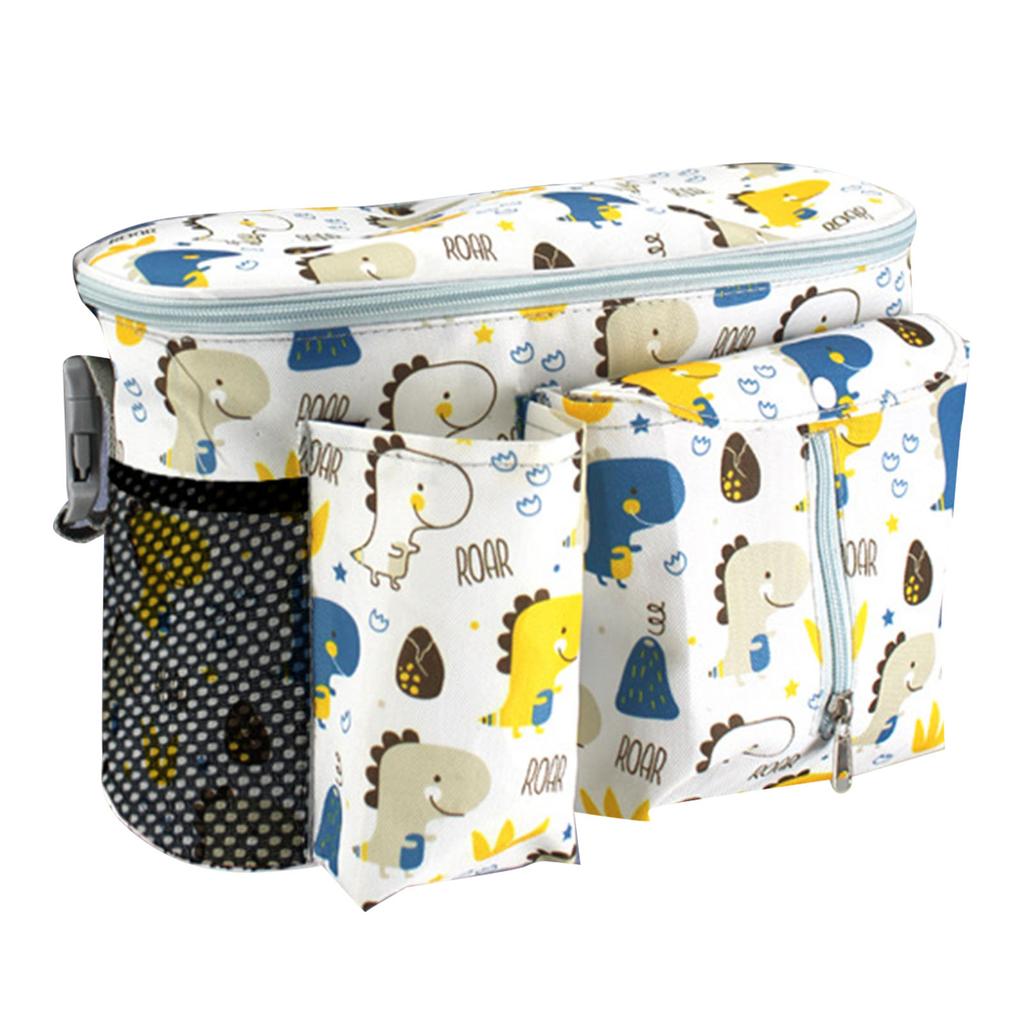 Organizér na kočárek pro miminko Velkokapacitní Přenosný Oxfordová tkanina Pohodlná Praktická Kapsa na kočárek