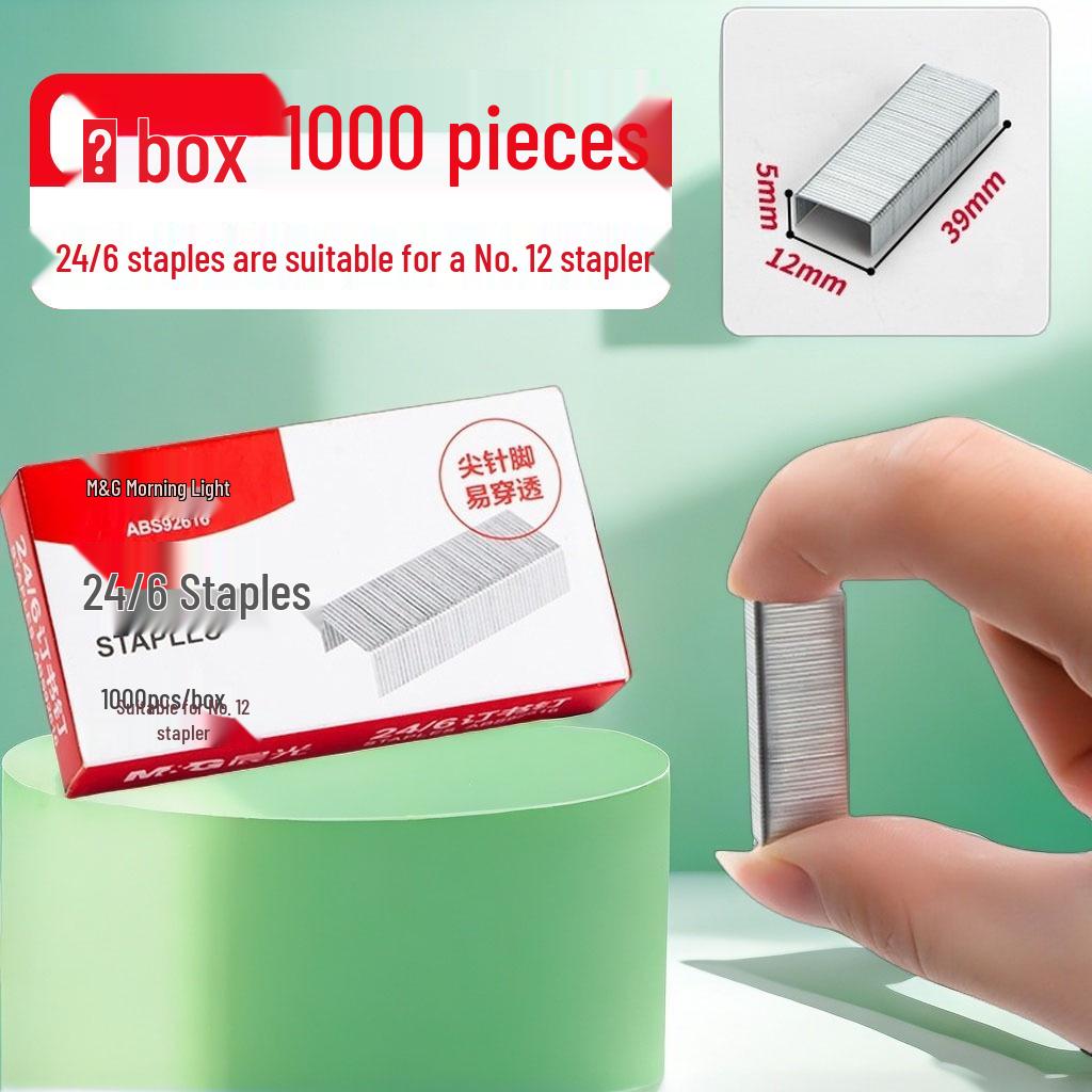 Chenguang Large Office & Student Stapler 5 boxes of 24/6 staples, total 5000 staples