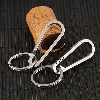 1 Pcs Titanium Alloy Keychain Tiranium Buckle Key Ring Car Accessories Titanium Buckles Edc Outdoor Tool