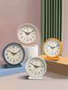 1pc simple métal petit réveil créatif horloge de chevet de bureau silencieuse horloge étudiante
