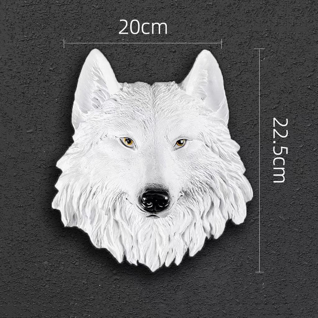 Nordic Style Resin Animal Head Wall Décor: Wolf & Lion