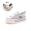 Women's shoes 2025 spring new women's heightened platform white shoes women's casual versatile muffin baseplate shoes
