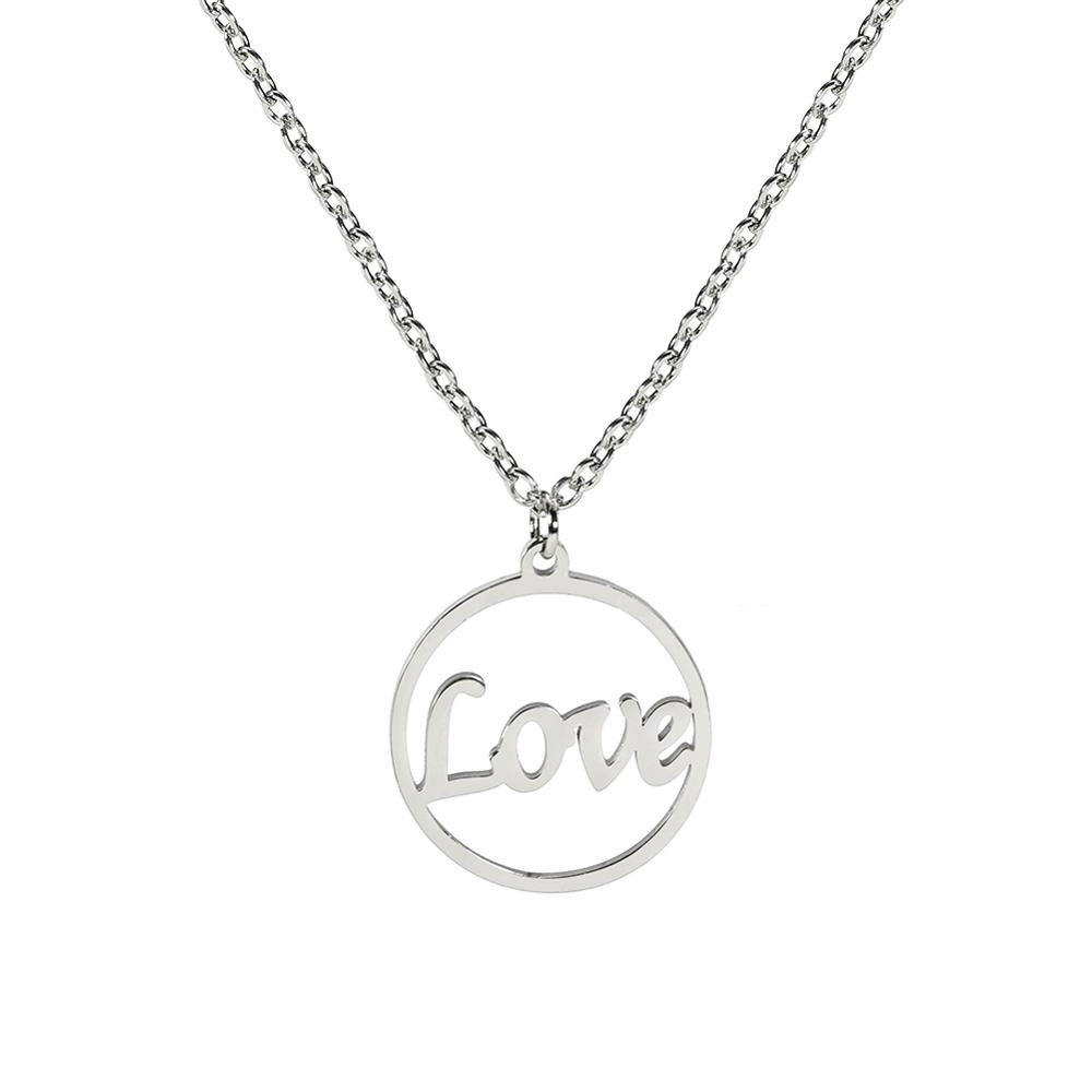 Cazador 2026 Trend Hollow Music Note Pendant Necklace for Women Round Love Neck Chain Stainless Steel Jewelry Birthday Gift
