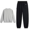 Li Ning Trendy Letter Print Round Neck Pullover Drop Shoulder Loose Long Sleeve Hoodie And Mid Waist Long Pants Set Men sets AWDU515-6+-AKLU519-1