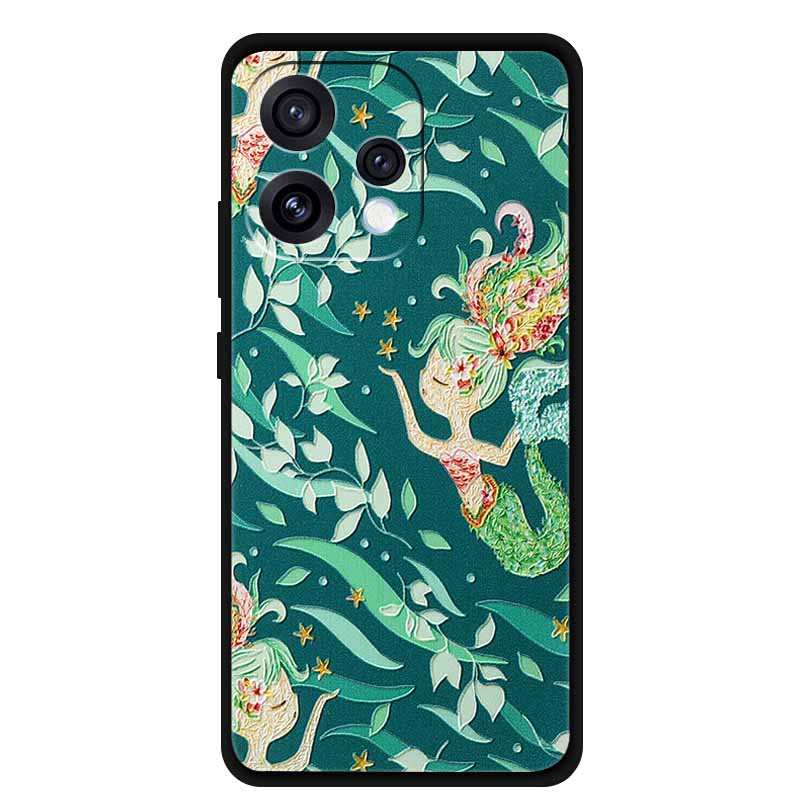 3D Emboss Case For Oppo Reno15 5G Phone Case Reno 15 Coque Flowers Silicone Soft Back Cover For Oppo Reno 15C 5G 2025 Case Funda