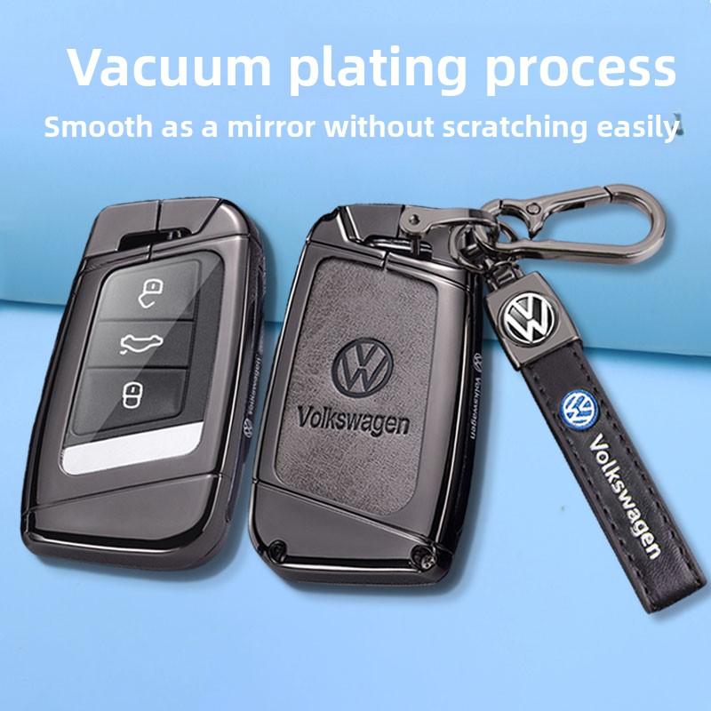 Para VOLKSWAGEN Nueva Aleación de Zinc Cuero Funda Carcasa para Llave de Coche Para VW Volkswagen Magotan Passat B8 Skoda Superb Kodiaq A7 Coche Ke