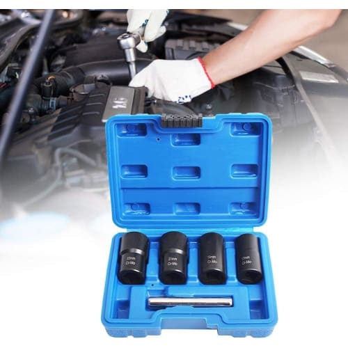 YWHWLX Nut Puller Socket Set, 5 Pieces, 17mm, 19mm, 21mm, and 22mm, Nut Twister and Nut Extractor for Stripped and Stripped Bolts, Wheel Lock Nut Remo