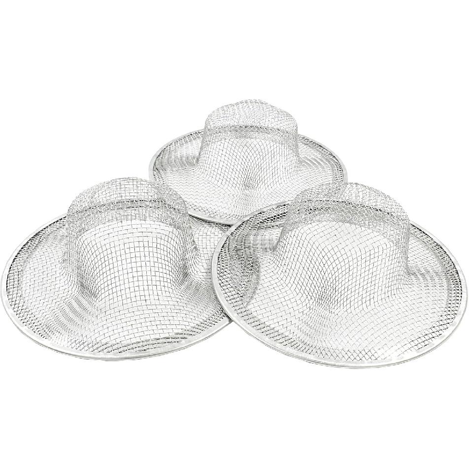 4 Pack Mesh Sink Drain Strainer 4.4 Inch Basket Filter Trap Stainless Steel Basin Floor Drain for Kitchen, Bathroom
