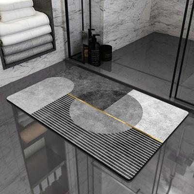 Light Luxury Crystal Velvet Floor Mat Household Doorway Door Mat Simple Dirty-Resistant Kitchen Bathroom Floor Mat