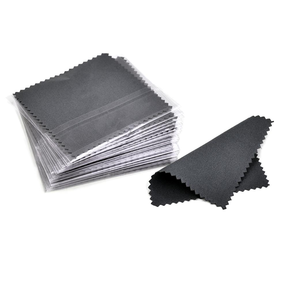 50pcs 8x8cm Silverware Polishing Cloth Jewelry Cleaner Cloth Wipes For Silver Gold Platinum Cleaning Keep Coin Ring Clean Shiny