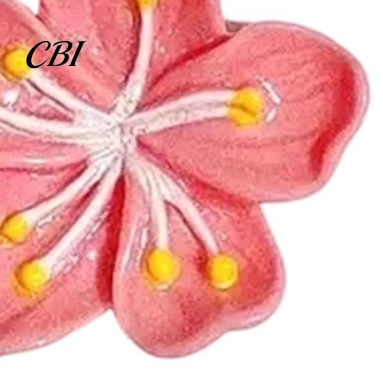 Flexible Texture Car Sticker Peach Blossom Sticker, Resin Flower Decal for Auto Motorcycle, Heat Resistant Moisture Proof Waterproof Adhesive