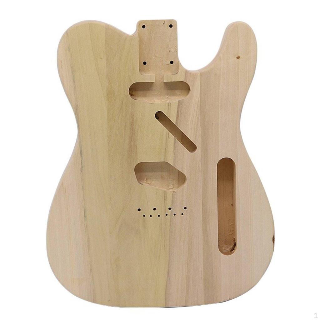 Traditional Design Style Electric Guitar Body Pre Cut Poplar Raw