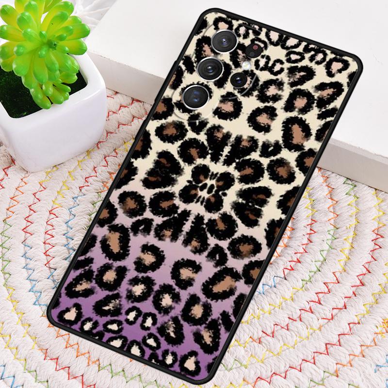Tan Leopard TPU Phone Case For Samsung Galaxy note 10 pro S26 S25 S24 S23 S22 Ultra Plus S21 FE S20 Shockproof Cover